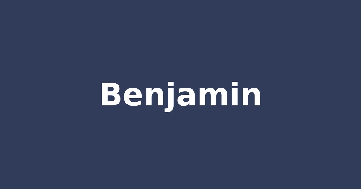 image for Benjamin