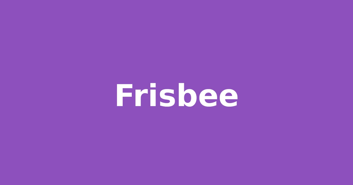 image for Frisbee