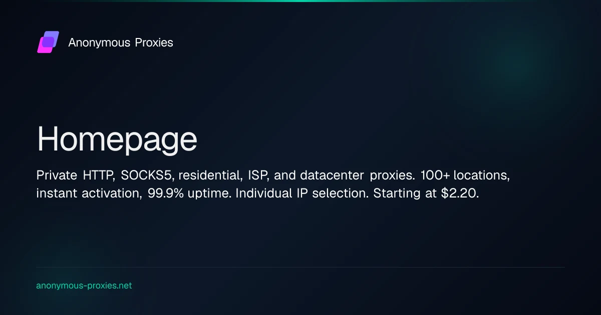 image for Anonymous Proxies